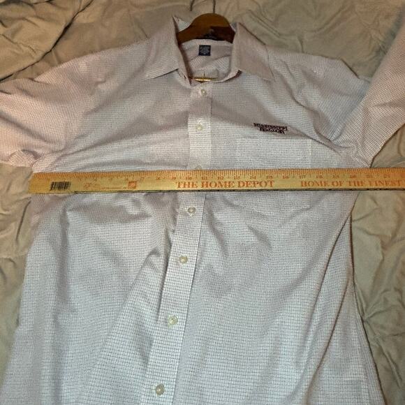 Devon & Jones Mens Size M Mississippi State Button Down Cotton Blend Checked - Picture 7 of 8